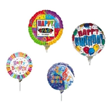 Mayflower Mayflower Balloons 5998 9 Inch Pre-Pack Birthday - Assorted Pack Of 18 5998